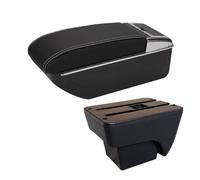 Accoudoir Central Boîte Rangement Pour Seat Ibiza 6j 6L 2017-2025 Accessoires Intérieurs De Rangement Accoudoir Voiture Boîtes D'accoudoir Voiture(D Black white NoUSB)