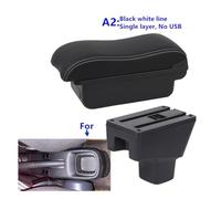 Accoudoir central Compatible Pour Suzuki SX4, boîte de rangement pour pièces de rechange intérieures, accessoires de voiture(A2 white line No USB)