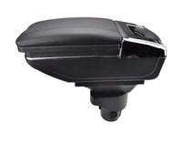 Accoudoir central de voiture Accoudoir de voiture, accoudoir rotatif pour Nissan pour March pour Micra K13 pour Renault Pulse boîte de rangement console centrale 2011-2016(Black Thread)