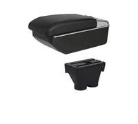 Accoudoir Central De Voiture, Boîte De Rangement De Voiture, Porte-gobelet D'eau, Cendrier USB, Pièces Intérieures De Voiture Pour Peugeot 208 2012 - 2018 Accoudoir de siège(B-black black line)