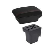 Accoudoir Central De Voiture Boîte Rangement Bras Support Rénovation Intérieure Accessoires De Voiture Pour Ford Pour Focus 2 Mk2(A1 black red line No USB)