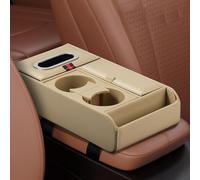 Accoudoir Central pour BMW 4 Series 2014-2026 Voiture avec Porte-Gobelets Intégrés Coussin de Console en Cuir PU Confort de Conduite Accessoires beige style B
