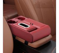 Accoudoir Central pour BMW 4 Series 2014-2026 Voiture avec Porte-Gobelets Intégrés Coussin de Console en Cuir PU Confort de Conduite Accessoires red style A