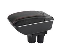 Accoudoir Central Pour Citroen Pour C2 Pour C3 Console Centrale Accoudoir Boîte Mallette De Rangement Accoudoirs Boîte(D-No USB-Red Line)