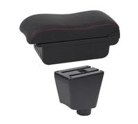 Accoudoir Central Pour Clio Pour Captur Pour Clio1 Pour Clio2 Pour Clio3 Accoudoir Voiture Boîte Rangement Porte-gobelet Cendrier USB Accessoire Accoudoirs Boîte(C2 Red Line)