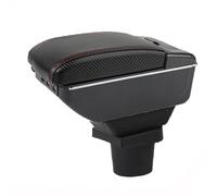 Accoudoir Central Pour Toyota Pour RAV4 Accoudoir Coffre De Rangement Auto Renfort Bras Rehausseur Détails Intérieurs Pièce Rechange(F-Black red line)