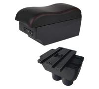 Accoudoir Central Pour VW Pour Touran Console Centrale Repose Coude Contenu Du Magasin Central Avec Interface USB Porte Gobelet(C red line 7USB)