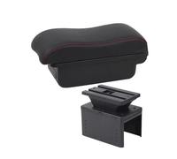 Accoudoir central voitures Pour Accoudoir De Voiture Universel Boîte Rangement Pour Accessoires Pièces Rénovation Augmente Soulage La Fatigue Boîte D'accoudoir Voiture(A1 red line No USB)