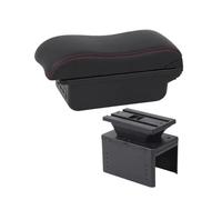 Accoudoir central voitures Pour Accoudoir De Voiture Universel Boîte Rangement Pour Accessoires Pièces Rénovation Augmente Soulage La Fatigue Boîte D'accoudoir Voiture(B1 red line 3USB)