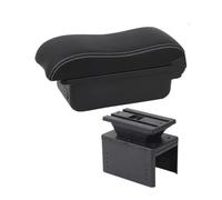 Accoudoir central voitures Pour Accoudoir De Voiture Universel Boîte Rangement Pour Accessoires Pièces Rénovation Augmente Soulage La Fatigue Boîte D'accoudoir Voiture(A3 white line No USB)