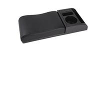 Accoudoir central voitures Pour Accoudoir Universel Voiture Boîte Rangement Avec Porte-gobelet Bras Coude Coussin Soutien Souple Automobile Boîte D'accoudoir Voiture(B Black black line)