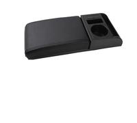 Accoudoir central voitures Pour Accoudoir Universel Voiture Boîte Rangement Avec Porte-gobelet Bras Coude Coussin Soutien Souple Automobile Boîte D'accoudoir Voiture(A Black black line)
