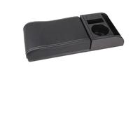 Accoudoir central voitures Pour Accoudoir Universel Voiture Boîte Rangement Avec Porte-gobelet Bras Coude Coussin Soutien Souple Automobile Boîte D'accoudoir Voiture(B Black white line)