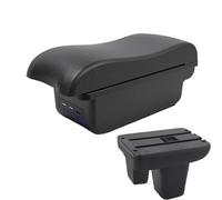 Accoudoir Centrale Pour Morris Pour Garages MG3 Modification Spéciale Accoudoir Console Centrale Rangement Incurvée À Double Couche USB Conduite Droite(B2 Black line 3 USB)