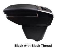 Accoudoir De Console Centrale En Cuir Noir avec couvercle glissé Spécifique pour Renault Captur 2013-2017(avec coutures