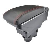 Accoudoir De Console Centrale En Cuir Noir avec double couches Spécifique pour Peugeot 208 2013-2018(avec des coutures