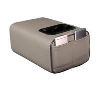 Accoudoir de siège arrière de voiture avec boîte de rangement centrale, porte-gobelets et accessoires de rangement for la banquette arrière.(Grey-Double pockets)