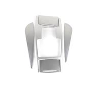 Accoudoir de siège de Voiture Garniture décorative de Cadre de Levier de Vitesse de Console Centrale en Acier Inoxydable pour Audi A6 C6 2005-2011 à Conduite à Gauche(A Silver)