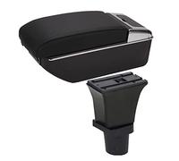 Accoudoir de voiture Accoudoir central pour Fiat 500, boîte de rangement rotative, chargement 7 USB, porte-gobelet double couche, accessoires(C1 7 USB)