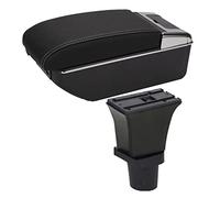 Accoudoir de voiture Accoudoir central pour Fiat 500, boîte de rangement rotative, chargement 7 USB, porte-gobelet double couche, accessoires(D3 7 USB)
