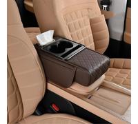 Accoudoir de voiture Accoudoir Universel Pour Voiture, Boîte De Rangement Latérale Multifonctionnelle, Coussin Central Augmenter La Hauteur(Coffee)