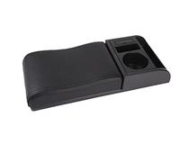 Accoudoir De Voiture Avec Porte-gobelet Pour Voiture Accoudoir Universel Boîte De Rangement Souple Coude Suppoty Coussin Multi-fonctionnel Mobile BoîTeRangement Console Centrale(B Black black line5)