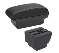 Accoudoir De Voiture Avec Rangement Intégré Détails Intérieurs Pour Mazda 2 Pour Demio 2011 2012 2013 2014 2015-2019 Boîte(C3 Black white)