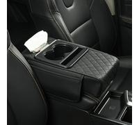 Accoudoir de Voiture Multifonctionnel pour Fiat 124 Spider 2016-2020, Cuir, avec Porte-Gobelets, Rangement Latéral,A Black