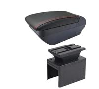 Accoudoir De Voiture Pour Hyundai I20 2021 2022 2023 Boîte Rangement Intérieure Dédiée À La Rénovation Accessoires De Voiture(F Black red No USB)