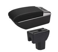 Accoudoir De Voiture Pour Suzuki Pour IGNIS 2010 2011 2012 2013 2014 2015 2016 2017 2018 2019 2020 Accoudoir De Rechange Boîte Rangement(A Black white 7USB)