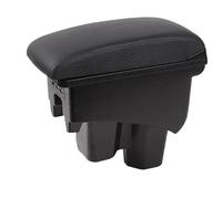 Accoudoir De Voiture Surélevé Boîte De Rangement Double Couche Pour Honda Pour City 2012 2013 2014 2015 2016 2017 2018 Boîte(A2 Black Black line)