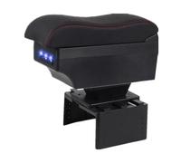 Accoudoir Double Couche Boîte D'accoudoir Universelle pour Voiture Accessoires De Rangement Pièces De Rechange Augmentation De La Fatigue(B3 White Line 3USB)