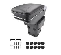 Accoudoir double couche en cuir PU noir pour Ford Focus MK2 2005-2011 Boîte de rangement centrale de voiture 2009