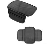 Accoudoir en cuir avec rangement latéral pour console centrale de voiture, résistant à la poussière, à l'usure, soutien confortable, couleur grise (E)