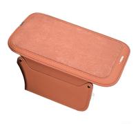 Accoudoir en cuir pour console de voiture avec base antidérapante et poche de rangement supplémentaire pour garder l'intérieur bien rangé (orange)