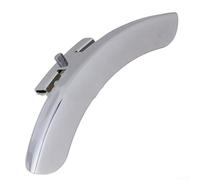 Accoudoir pour banjo - Jambe simple pour la restauration de banjo - Support en alliage de zinc avec crochets de jante - Finition argent poli - Matériel de montage et fixation inclus