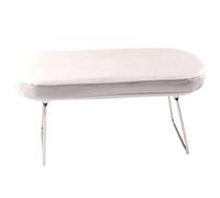 Accoudoir pour manucure Oreiller à main en cuir imperméable, repose-bras, coussin doux et lavable, Support de poignet for Nail Art, coussinet for manucure(White)