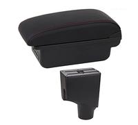 Accoudoir Pour Toyota Pour Yaris 2015 2016 2017 2018 2019 2020 2021 Modification Stockage Central De Voiture USB Accoudoir Boîte Accoudoir Boîte(C1 Red Line)