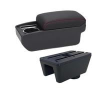 accoudoir rangement Pour Seat Pour Ibiza Coffre D'accoudoir Voiture Adaptation Rangement Auto Pièces Intérieures Accessoires(C1 Black red NO USB)