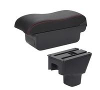 accoudoir rangement Pour SUZUKI Pour SX4 Boîte De Rangement Incurvée Accoudoir Voiture Simple Surface(C1 Black red NO USB)
