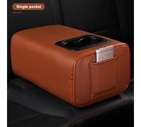 Accoudoir Universel Pour Siège Arrière De Voiture,Boîte De Console,2 Nucléoconsole,Support De Verre,Bras,Siège Arrière,Ford,Toutes Les Voitures - Type Brown-Single Pocket