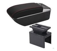 Accoudoir universel pour voiture RisingFF, D1 universel, noir et rouge, sans USB