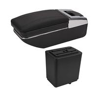 Accoudoir Voiture Accoudoir Boîte Rangement Accessoires Voiture Charge USB Pour Citroen Pour Berlingo Pour Peugeot Pour Partenaire Pour Tepe console centrale(C2 Black black NoUSB)