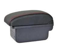 Accoudoir Voiture Boîte Rangement Dossier Intérieur Pour Opel Pour Corsa D | Conception à installation rapide construction robuste Accoudoir(A1 Black red NO USB)