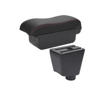 Accoudoir Voiture Central pour Clio 4 pour Captur pour Clio 3 III IV Accoudoir De Voiture Accessoires Pièces De Rangement Réaménagement Intérieur Dédié Accoudoir Central(C1 Black Red NO USB)