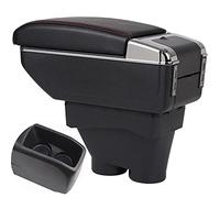Accoudoir Voiture Coffret D'accoudoir Utilisation Adaptée Pour PEUGEOT 208 Centre De Stockage Central De Voiture PU Cuir Accoudoir Central (Color : Double usb)