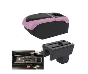 Accoudoir Voiture Pour Suzuki Pour Swift 2005-2024 Accessoires De Voiture Détails Intérieurs Boîte De Rangement Pièces Accoudoir Boîte(S1 black-pink 6USB)