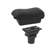 accoudoir voiture Pour Toyota Pour Yaris Pour Vitz 5 Portes 1998-2011 2005 2006 2007 2008 2009 2010 Accroupe Rangement Central Accessoires(A2 red line No USB)
