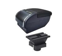 Accoudoir Voiture Réglable Boîte Pour Citroen Pour C4 Berline 2004-2010 Accessoires De Conversion Boîte Rangement Avec Port USB Accoudoir Central Boîtes d'accoudoirs voitures(E All Black 9 USB)