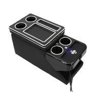 Accoudoirs Boîte Rangement Coffret De Garde-corps Avant En Rangée Accoudoir Central Business Accessoires POUR Toyota POUR Proace POUR Verso 2016-2023 Boîte rangement console centrale(D black Wireless)